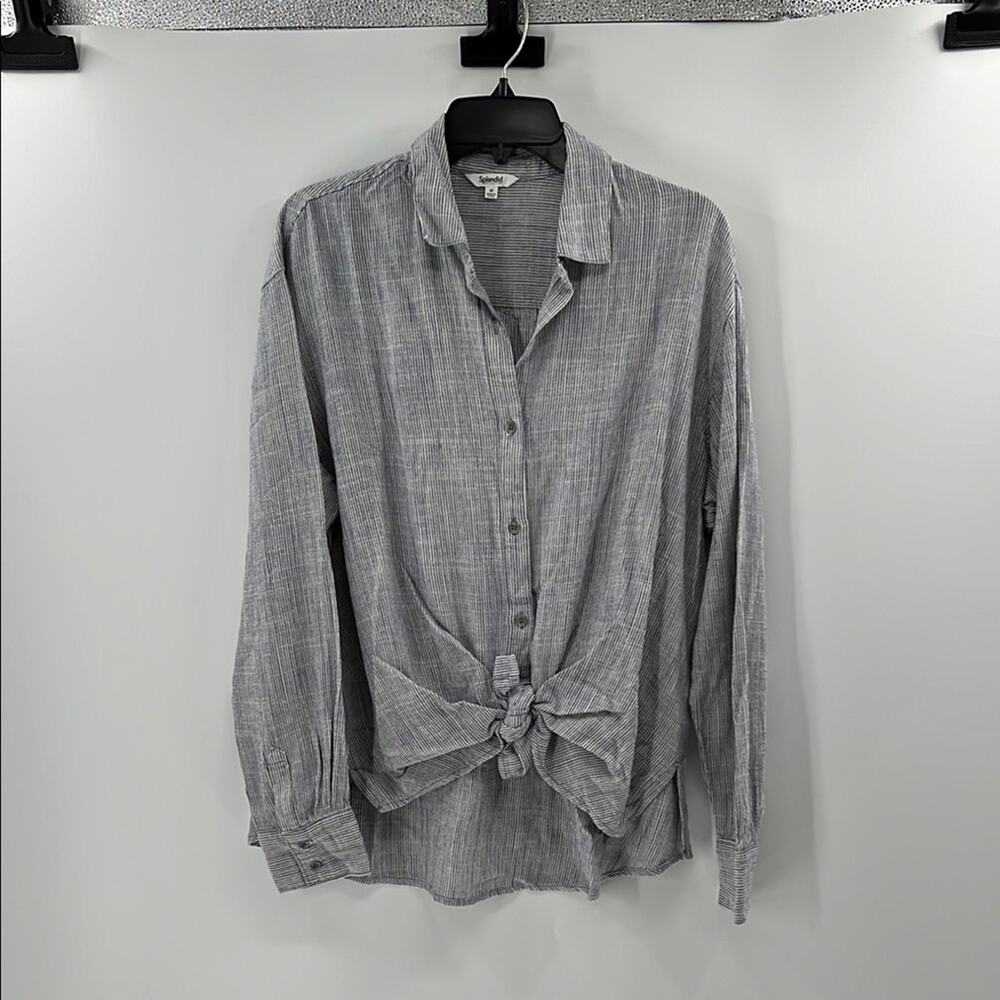 Splendid Collection Women's Cheyenne Stripe Button Down - Navy/White - M - NWT